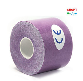 Спортивный тейп Кинезио Kinesiology Tape (цвет фиолетовый) - пластырь для поддержки мышц 5 см х 5 м, фото 2