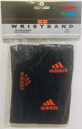 Wristband Напульсники на руку, предплечье и на голову Adidas (цвет черный), фото 2
