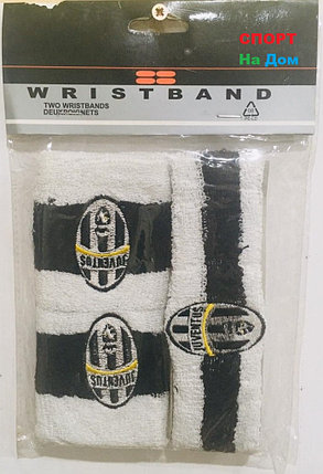 Wristband Напульсники на руку, предплечье и на голову Juventus (цвет белый, черный), фото 2