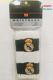 Wristband Напульсники на руку, предплечье Real Madrid (цвет белый, черный)