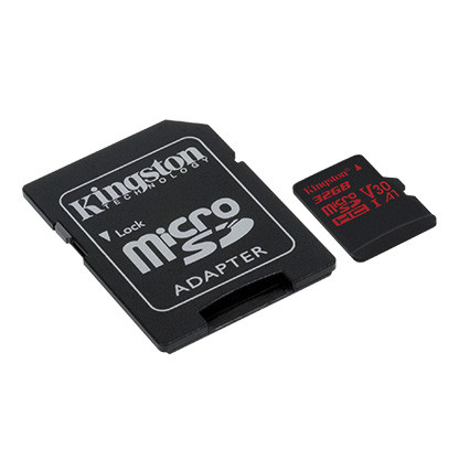 Kingston SDCR/32GB Карта памяти 32GB microSDXC Canvas React 100R/80W U3 UHS-I V30 A1 C, с адаптером - фото 2 - id-p68546115