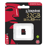 Kingston SDCR/32GBSP Карта памяти 32GB microSDXC Canvas React 100R/80W U3 UHS-I V30 A1 C, без адаптера, фото 3