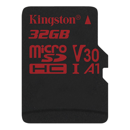 Kingston SDCR/32GBSP Карта памяти 32GB microSDXC Canvas React 100R/80W U3 UHS-I V30 A1 C, без адаптера