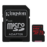 Kingston SDCR/64GB Карта памяти 64GB microSDXC Canvas React 100R/80W U3 UHS-I V30 A1 C, с адаптером, фото 2