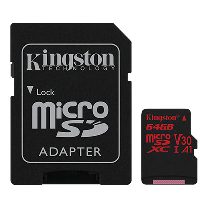Kingston SDCR/64GB Карта памяти 64GB microSDXC Canvas React 100R/80W U3 UHS-I V30 A1 C, с адаптером - фото 2 - id-p68546421
