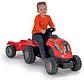 Детский педальный трактор Smoby Farmer XL 710108 с прицепом, красный, фото 6