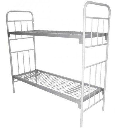 Двухъярусная металлическая кровать