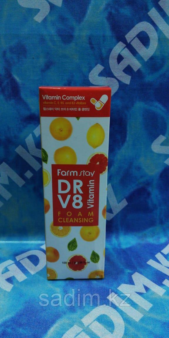 Farm Stay DR.V8 Vitamin Foam Cleansing - Пенка для умывания с комплексом витаминов