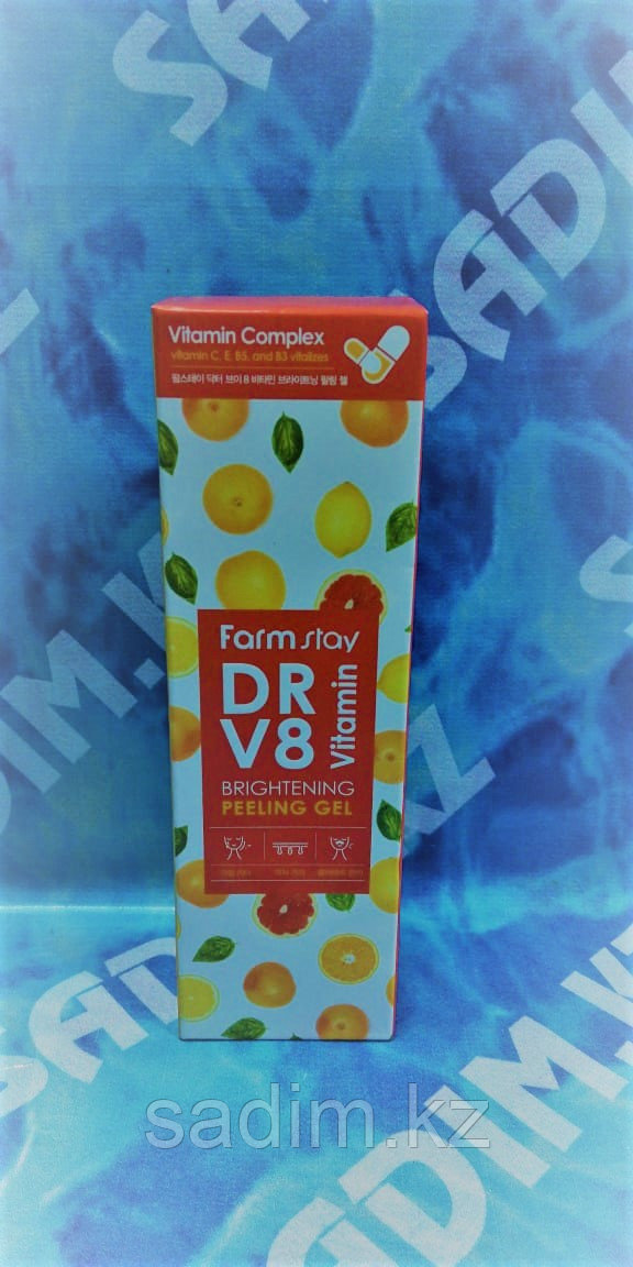 Farm Stay DR-V8 Vitamin Brightening Peeling Gel - Витаминный пилинг-гель