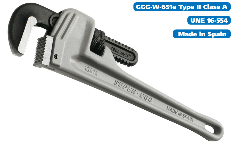Алюминиевый трубный ключ 1.1/2" / 49mm SUPER-EGO 102 2.1/2" / 77mm - фото 1 - id-p83264044