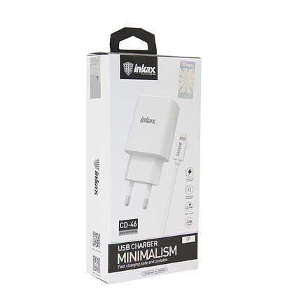 Зарядное устройство INKAX CD-46 Lightning USB 2.4A, фото 2