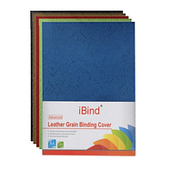 Обложка картон кожа iBind А4/100/230г  черный  (LG-16)