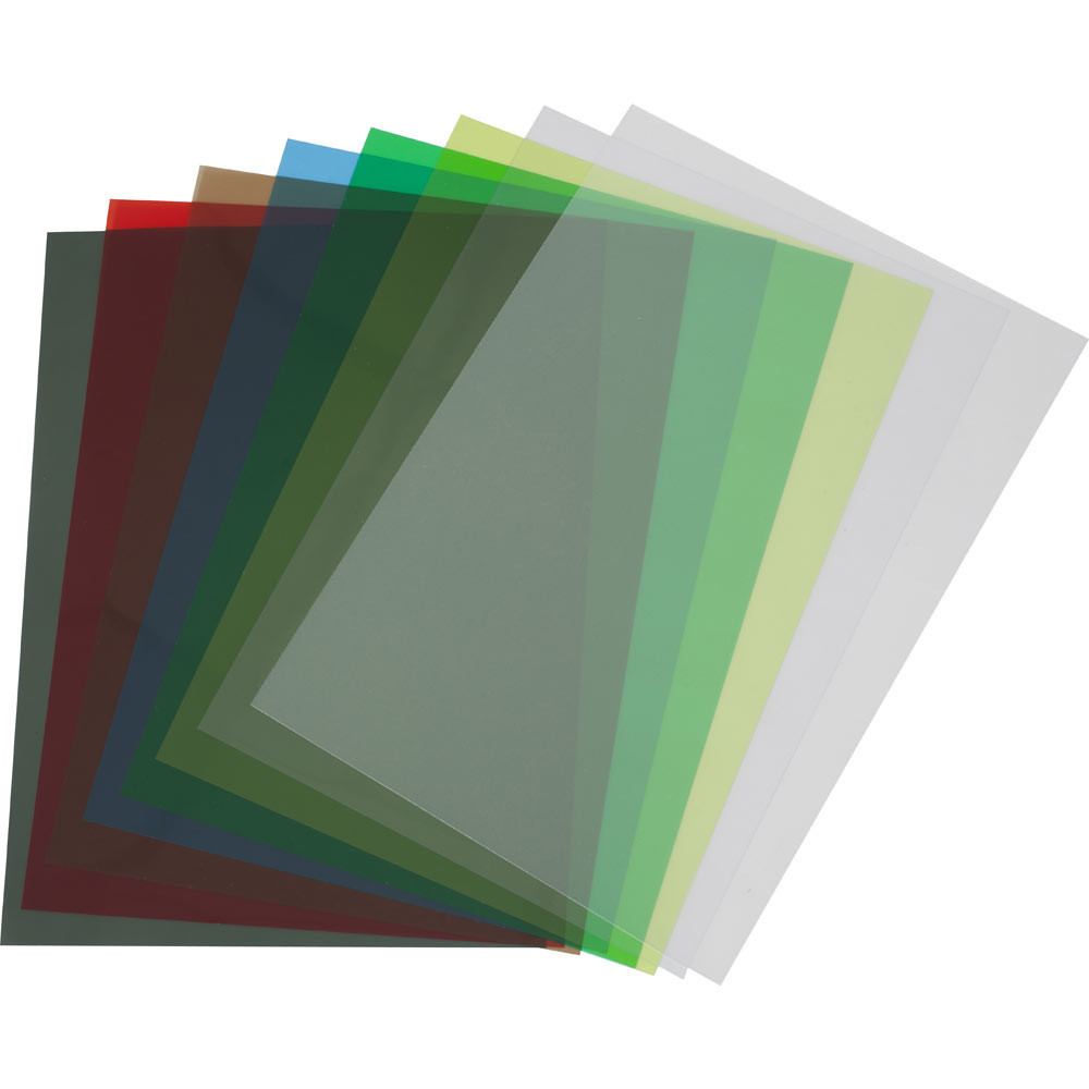 Обложка  ПВХ прозрачная глянец iBind А4/100/150mk  (20х5цветов )  прозр.,синий,красн,желтый,зел.