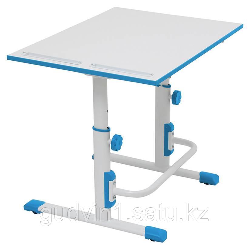 РАСТУЩАЯ ПАРТА-ТРАНСФОРМЕР POLINI KIDS SIMPLE М1 75Х55 СМ, белый-синий 01-00186