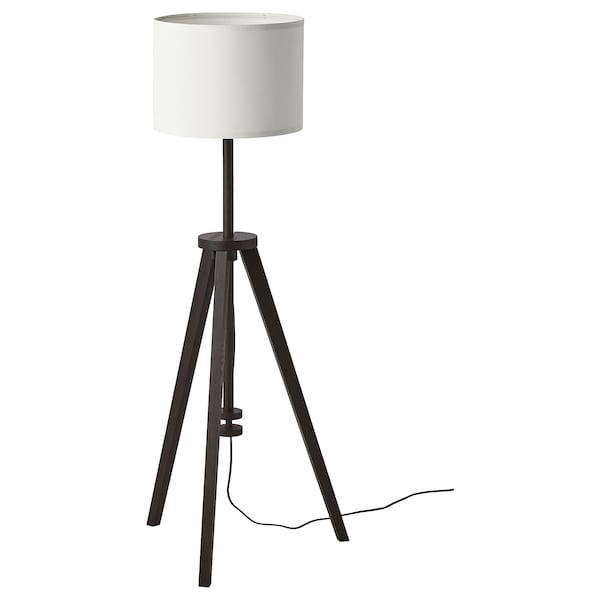 Светильник напольный ЛАУТЕРС коричневый ясень, белый ИКЕА, IKEA