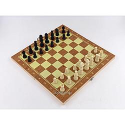 Шахматы, шашки, нарды деревянные 3в1