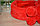 Меховые наушники зайчики с широким ободком красные, фото 7