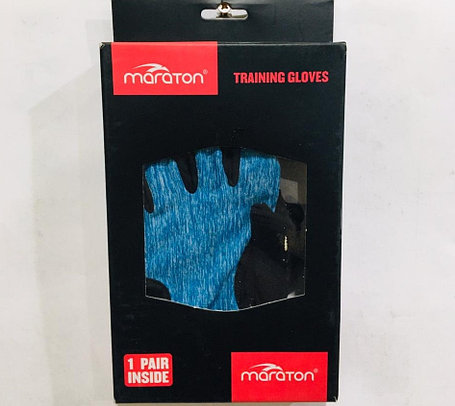Перчатки для фитнеса, атлетические Maraton Размер M (цвет голубой), фото 2