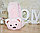 Меховые наушники мишки с широким ободком светло розовые, фото 6