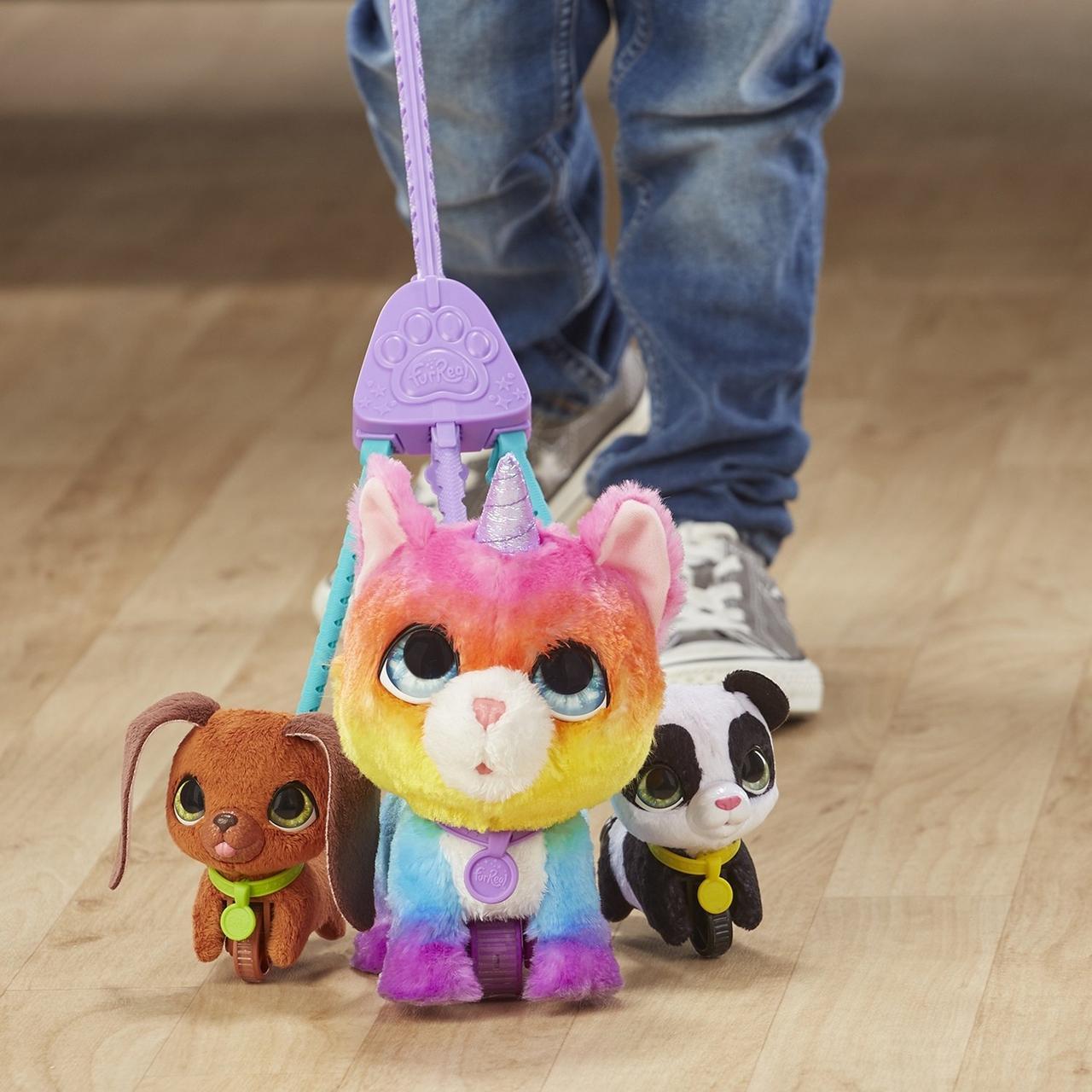 Игрушка FurReal Friends Котик-единорожек на поводке