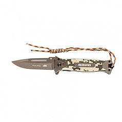 Нож туристический,складной 220мм/90мм системы Liner-Lock,с накладкой G10 на рук-ке+стеклобой// Барс