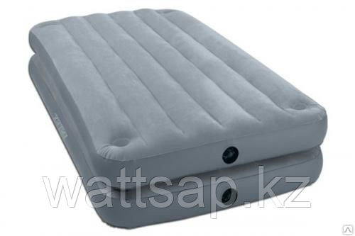 Кровать надувная 2 в 1, 191х99х46 см, max 136 кг, Intex 67743, поверхность флок