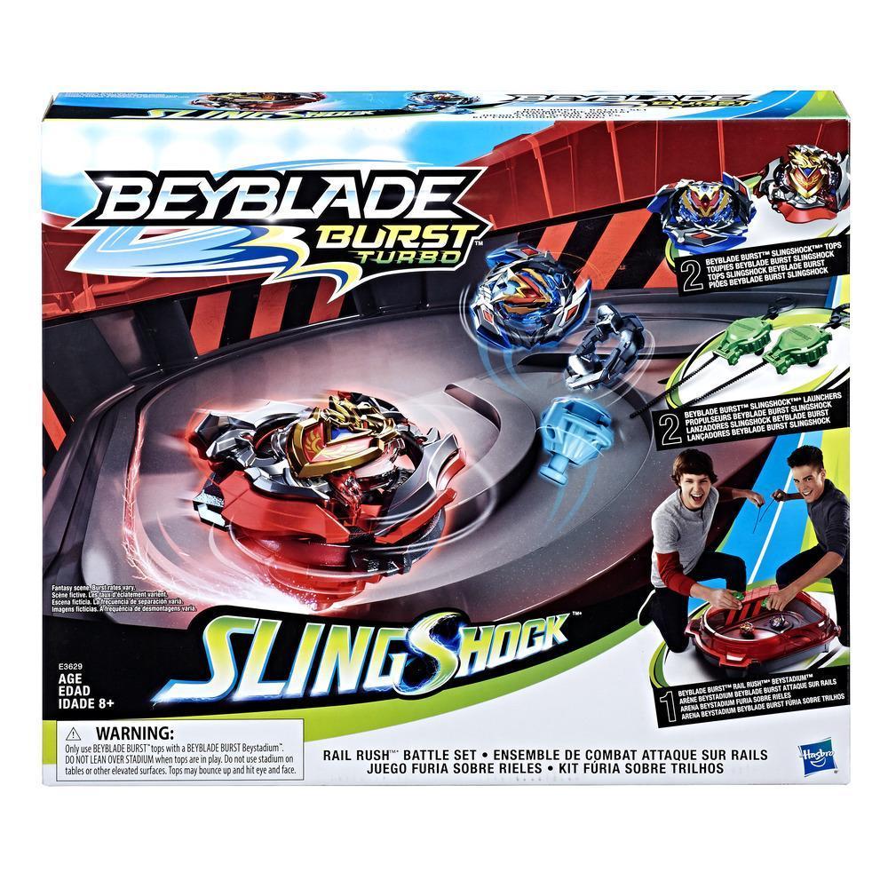Hasbro набор битвы Beyblade Burst Turbo Slingshock Rail Раш