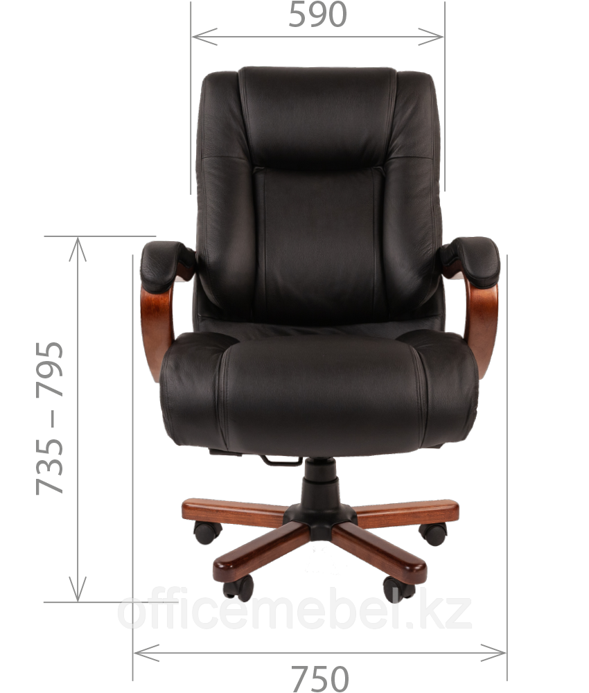 Кресло офисное для руководителя CHAIRMAN 503, кожа натуральная - фото 5 - id-p46226029