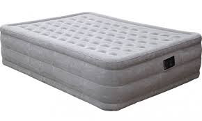 Кровать надувная двуспальная 203х152х46 см, max 273 кг, Intex Ultra Plush Bed 66958, поверхность флок, встроенный насос