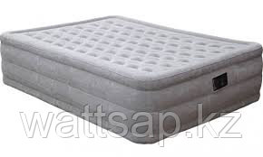 Кровать надувная двуспальная 203х152х46 см, max 273 кг, Intex Ultra Plush Bed 66958, поверхность флок, встроенный насос - фото 1 - id-p5603392