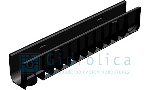 Лоток водоотводный Gidrolica Standart Plus ЛВ-10.14,5.18,5 - пластиковый (усиленный)