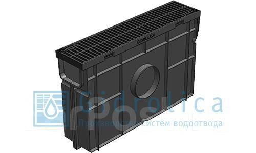 Комплект Gidrolica Light пескоуловитель для пластиковых лотков ПУ 10.11,5.32 пластиковый с решеткой РВ10.11.50