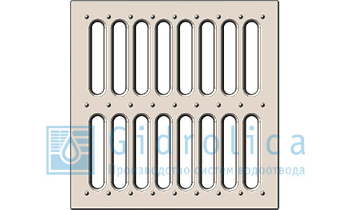 Решетка водоприемная Gidrolica Point РВ-28,5.28,5 - штампованная стальная оцинкованная, кл. А15