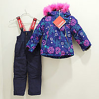 Куртка с комбинезоном "Reimе" от 1 до 6 лет, для девочек, со снежинкой.