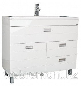 Үстіңгі 3 тартпасы бар "Elen 100" текше раковинасы бар тұғыр