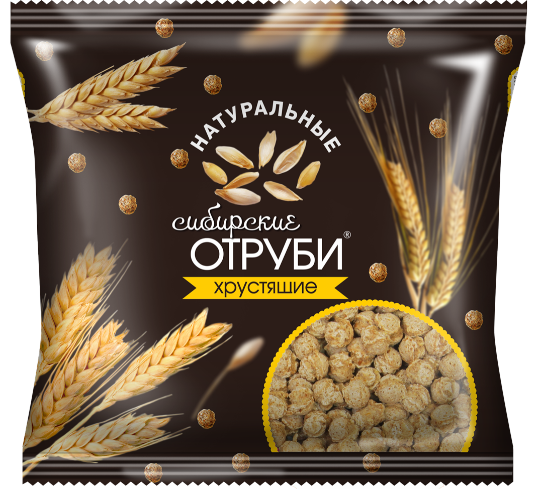 Отруби Сибирские, хрустящие (натуральные), пакет 100 гр
