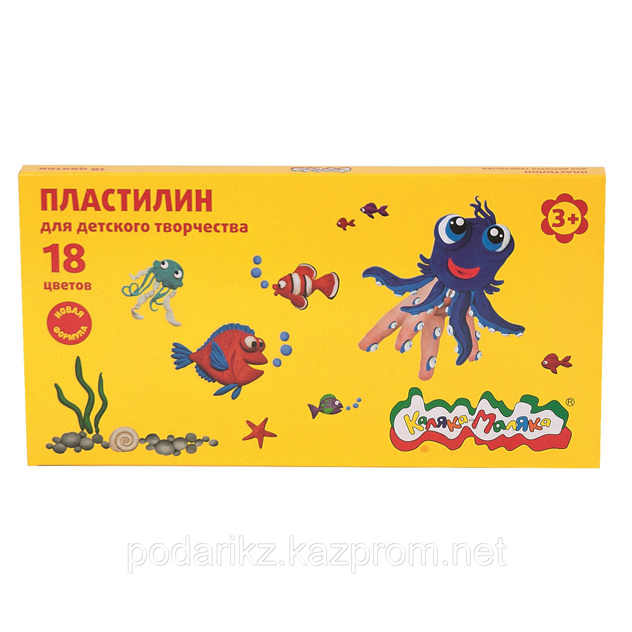 Пластилин повышенной мягкости Каляка-Маляка 18 цветов, 270 г со стеком