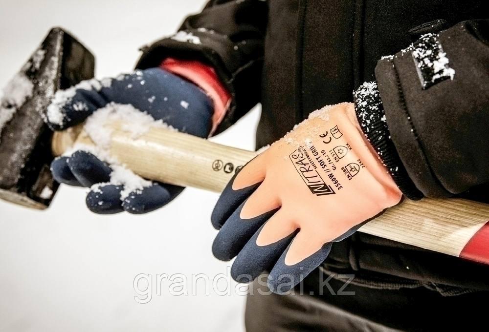 NITRAS 3560W, зимние перчатки, нейлон, оранжевый, махровая ткань внутри, с двойным покрытием - фото 2 - id-p68725714