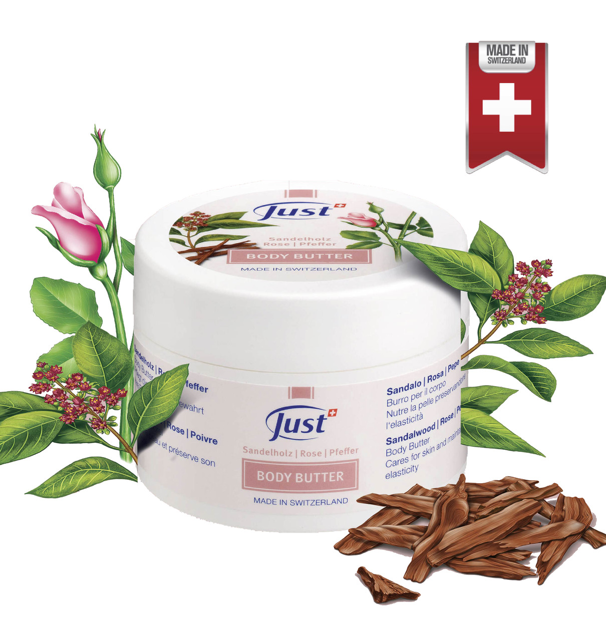 Масло для тела Сандал и Роза Just (Юст) (Оригинал - Швейцария)