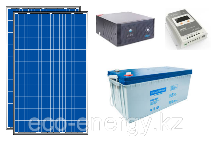 ПОД КЛЮЧ: Автономная солнечная станция 1 кВт*ч в сутки (0.2 кВт в час) 12 В