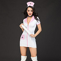 Костюм "Sexy nurse" ( платье на молнии, чокер, ободок)