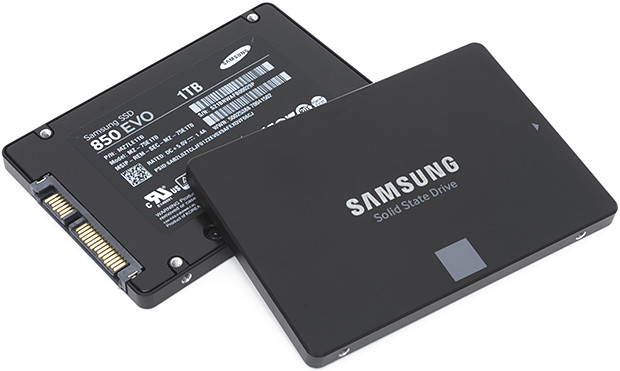 SSD 1000 GB Samsung 850 EVO, 2.5", read 540 Мбайт/с, write 520 Мбайт/с, mSATA III, TLC
