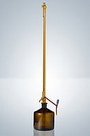 Автоматическая бюретка Пеллета Hirschmann 10 : 0,02 мл, класс B, темное стекло, белая градуировка, PTFE кран