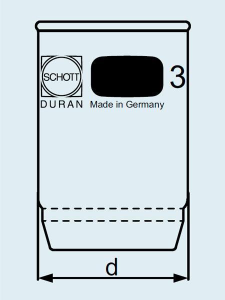 Тигли фильтрующие DURAN Group 50 мл, диаметр 46 мм, пористость 2, стекло - фото 2 - id-p68735495