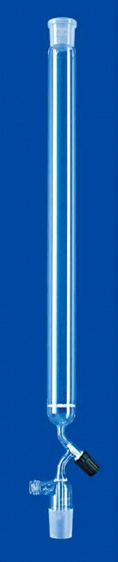 Хроматографическая колонка Lenz 200 мм, 35 мл, NS14/23, с фриттой, PTFE игольчатый кран, боковой отвод GL18, стекло - фото 1 - id-p68735850