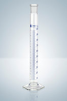Цилиндр мерный Hirschmann 250 : 2.0 мл класс B, синяя градуировка, с пластиковой пробкой