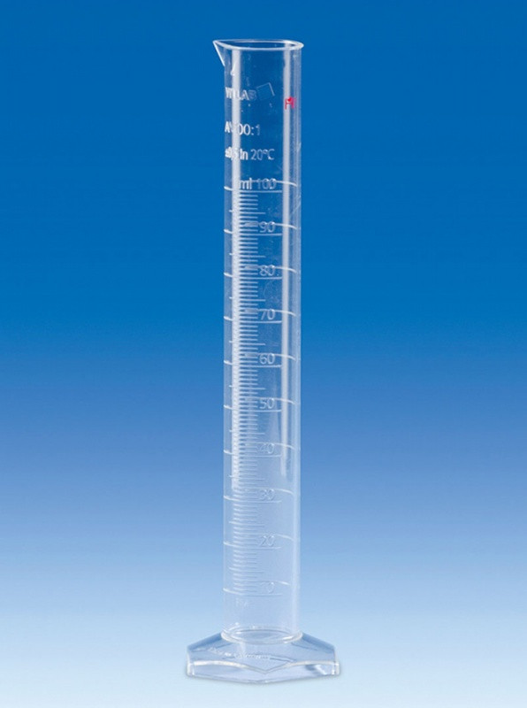 Цилиндр мерный VITLAB, 10 мл, класс A, высокий, с сертификатом соответствия, рельефная шкала, PMP - фото 1 - id-p68736042