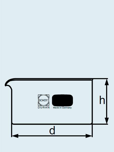 Чаша кристаллизационная DURAN Group 150 мл, с носиком, стекло - фото 2 - id-p68736177