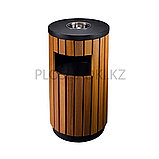 Урна овальная, металл, дерево, фото 2