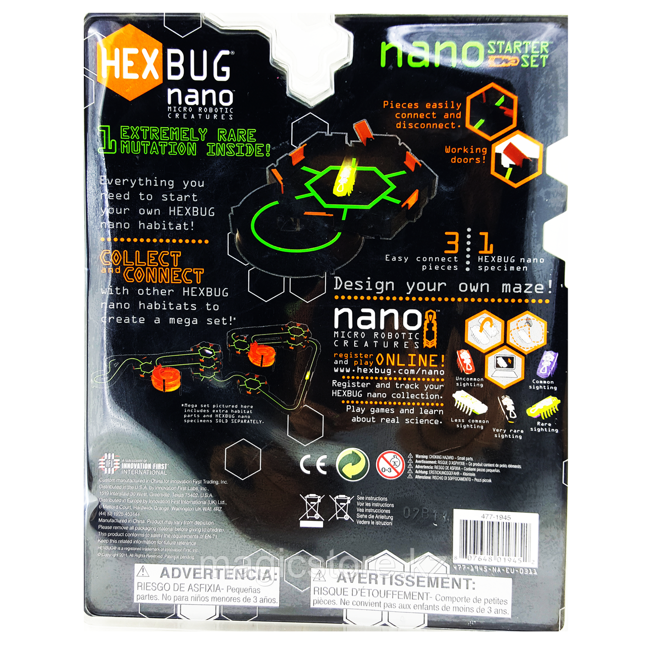 HexBug Nano Glow in the Dark Nano Starter Set Игровой набор Светящаяся Трасса + 1 Нано Жук - фото 3 - id-p51628208